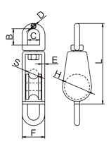 Single Block With Ring Drawing Single Block With Ring Drawing