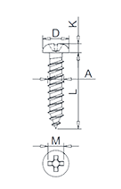 Cross Recess Pan Head Tapping Screw DIN7981 Drawing Cross Recess Pan Head Tapping Screw DIN7981 Drawing