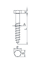 Hexagon Head Wood Screw DIN571 Drawing Hexagon Head Wood Screw DIN571 Drawing