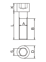 Hexagon Socket Head Cap Bolt DIN912 Drawing Hexagon Socket Head Cap Bolt DIN912 Drawing