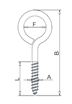 Lag Eye Screw Drawing