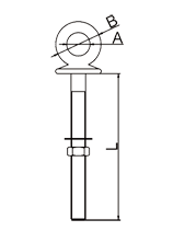 Long Eye Bolt Drawing