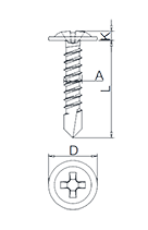 Self Drilling Screws with Flat Pan Head Drawing Self Drilling Screws with Flat Pan Head Drawing