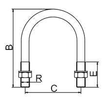U Clamp Drawing U Clamp Drawing
