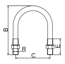 管用Uボルト図面