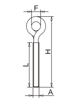 Welded Eye Bolt Drawing