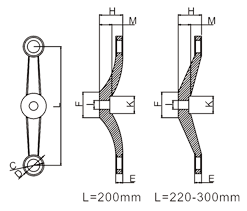 Spider With 2 Arms 180° Drawing