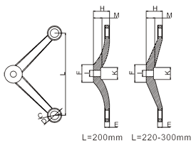 Spider With 2 Arms 90° Drawing