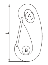 Egg Shaped Snap Hook Drawing