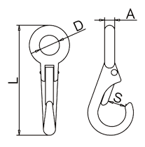 Rigid Snap Hook Drawing Rigid Snap Hook Drawing