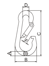 Snap Hook DIN5299C Drawing