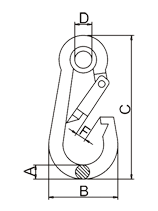 Snap Hook With Eyelet DIN5299A Drawing Snap Hook With Eyelet DIN5299A Drawing