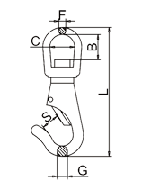 Swivel Snap Hook Drawing