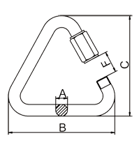 Delta Shaped Quick Link Drawing Delta Shaped Quick Link Drawing