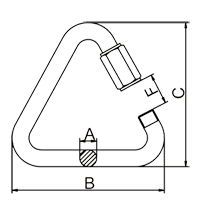 Delta Shaped Quick Link Drawing