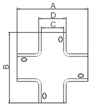 4 Way Cross Rail Connector Drawing 4 Way Cross Rail Connector Drawing