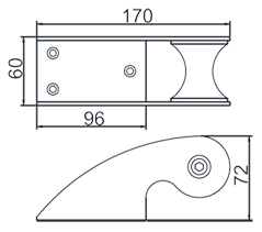 Casting Anchor Bow Roller Drawing