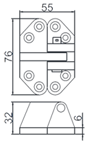 Casting Hinge 868-10 Drawing