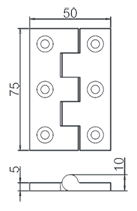 Casting Hinge 868-8 Drawing