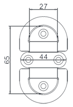 Double D Pull Ring Drawing