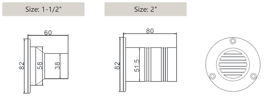 Floor Drain with Key Drawing