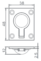 Flush Lift Ring 873-2 Drawing