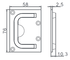 Flush Lift Ring 873-4 Drawing