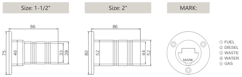 Hose Deck Fill Cap with Key Drawing