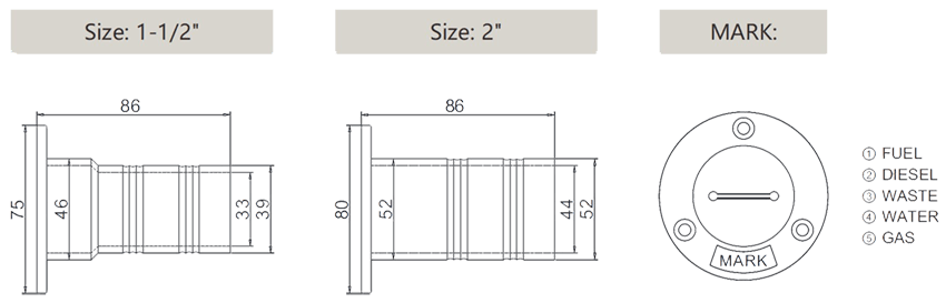 Hose Deck Fill Cap with Key Drawing