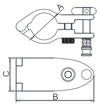 Jaw Slide with Removable Pin Drawing