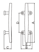 Low Flat Cleat Drawing