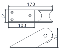 Plate Anchor Bow Roller Drawing