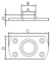 Straight Rectangular Base for Welding Drawing