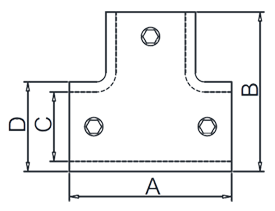 Tee Rail Connector Drawing