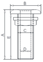 Thru-hull with External Thread Drawing