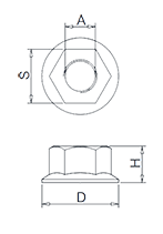 フランジナットDIN6923図面