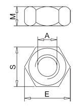 Hexagon Nut DIN934 Drawing Hexagon Nut DIN934 Drawing