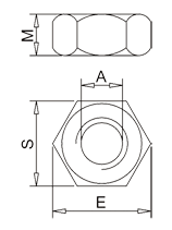 Hexagon Nut DIN934 Drawing