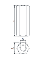 Long Hexagon Nut DIN6334 Drawing Long Hexagon Nut DIN6334 Drawing