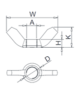 冷間蝶ナット図面