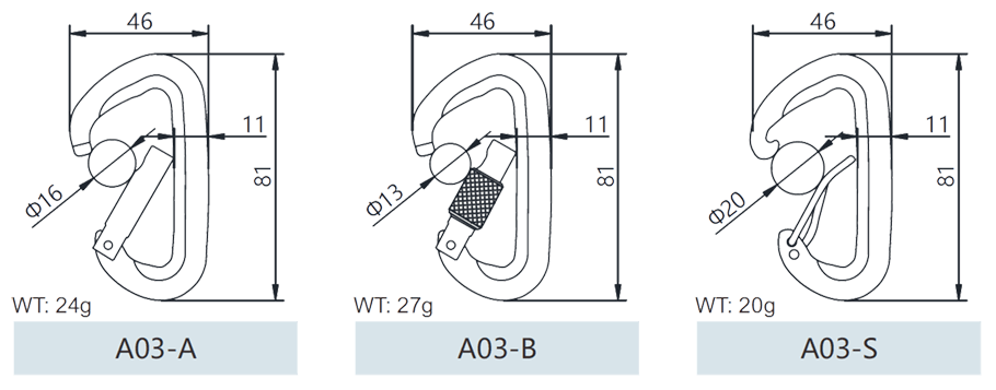 D Shaped Spring Hook Drawing