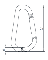 D Type Aluminum Hook Drawing D Type Aluminum Hook Drawing