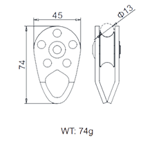 Outdoor Steel Cable Zipline Pulley Drawing