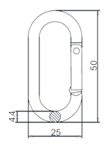 Oval Aluminum Hook Drawing
