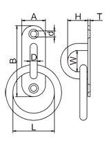 Pad Eye With Round Ring Drawing