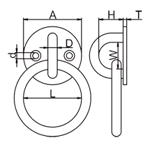 Round Eye Plate With Ring Drawing