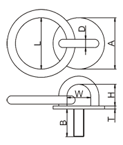 Round Eye Plate With Thread And Ring Drawing Round Eye Plate With Thread And Ring Drawing