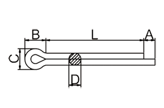 Cotter Pins GB91 Drawing Cotter Pins GB91 Drawing
