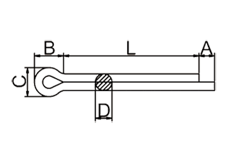 Cotter Pins GB91 Drawing