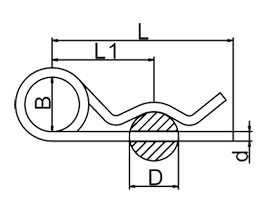 Spring Cotter Pin DIN11024 Drawing